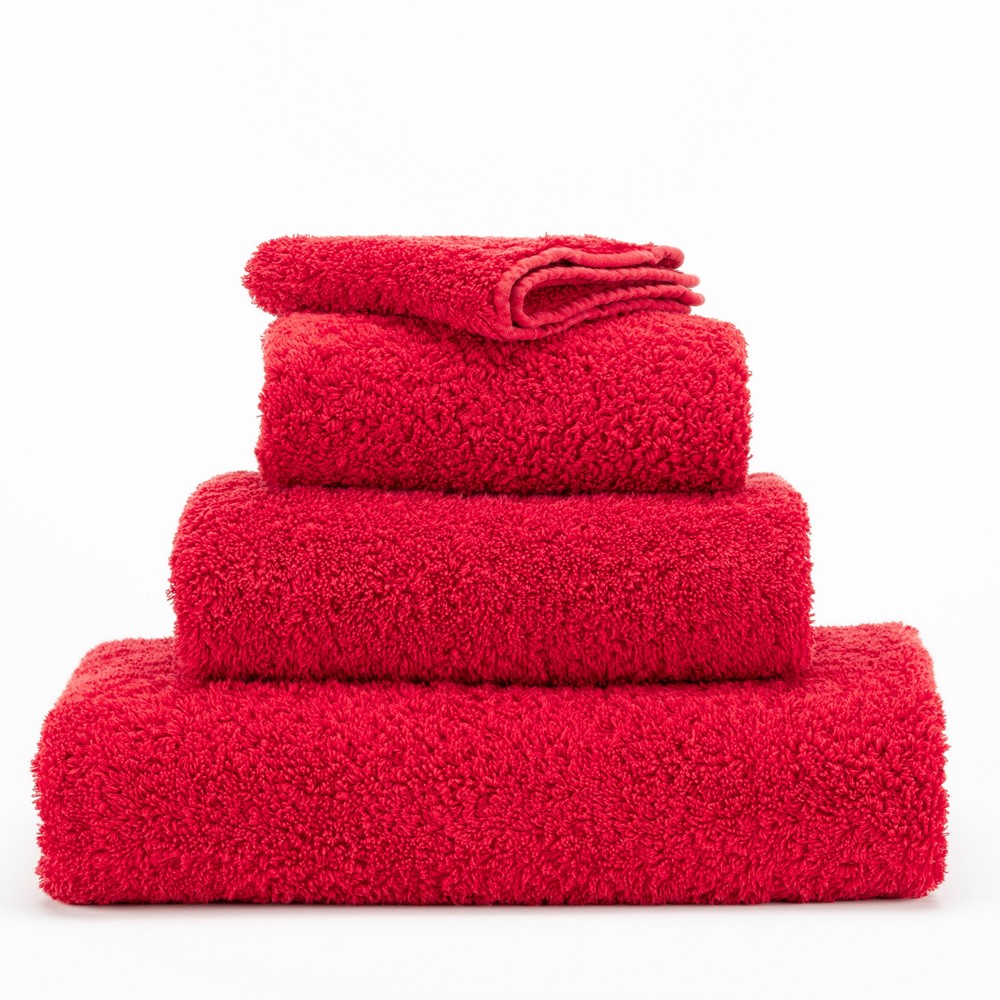 Super Pile Plain Bathroom Towels by Designer Abyss & Habidecor 564 in Carmin